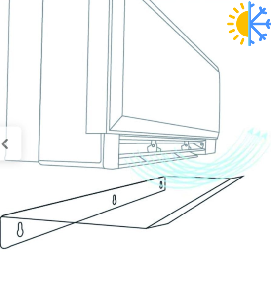 Deflector aer conditionat sticla transparent 800mm