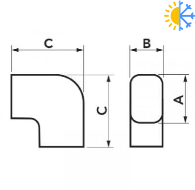 Curba canal 90 de grade EXCELLENS CP 60-EXC