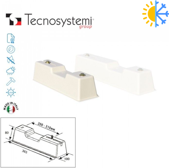 Bloc de fixare pe podea Pitagora  L365mm