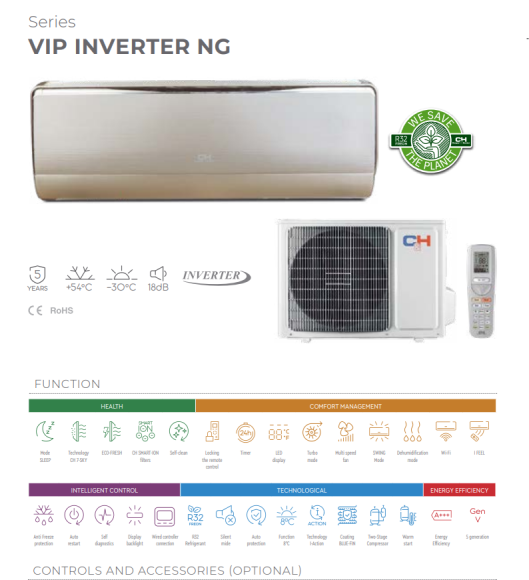  Cooper&Hunter VIP Inverter CH-S09FTXHV